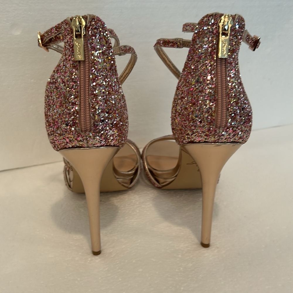 New Jewel Badgley Mischka - Jolene Metallic Stiletto sz 8.5 - Picture 5 of 9
